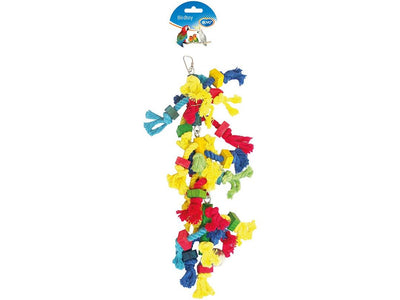Cage Acc Rope Knots Wooden Cubes &amp; Bell 38cm