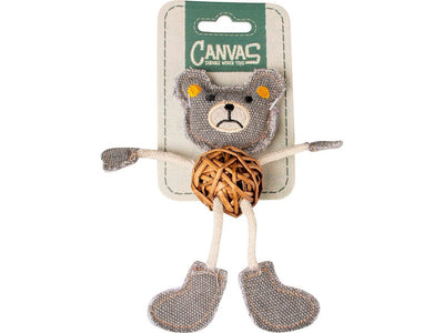 Canvas Bear - 17.8x12x2.5 cm Brown/Grey