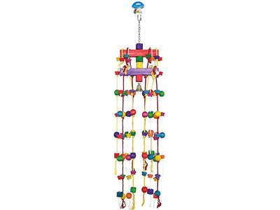 Carrousel Rope With Colourful Cubes &amp; Bell - 38cm