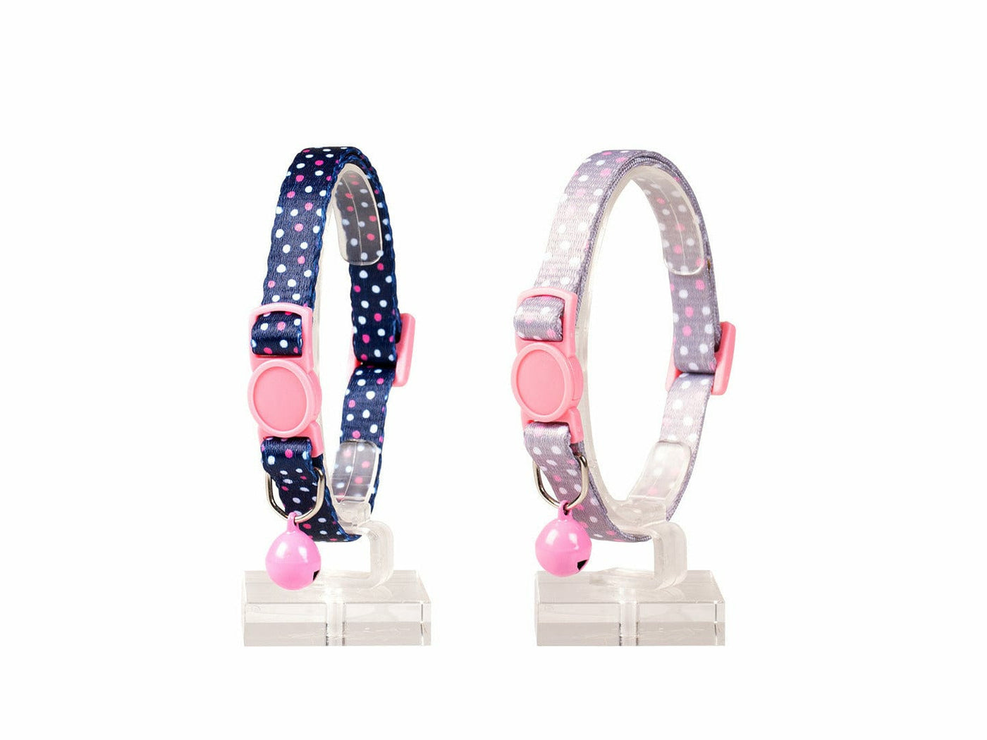 Cat Collar Dots Nylon - Blue/Beige 20-30cm / 10mm