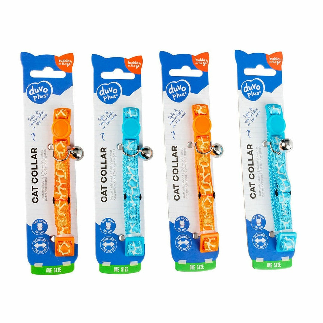 Cat Collar Python Nylon Orange/Blue 20-30cm / 10mm