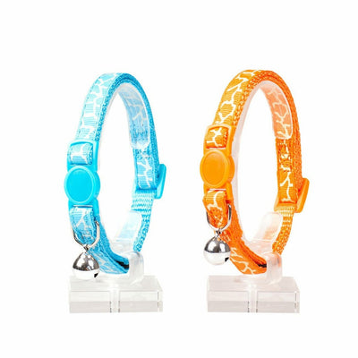 Cat Collar Python Nylon Orange/Blue 20-30cm / 10mm