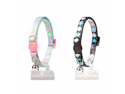 Cat Collar Scottish Squares Nylon 20-30cm / 10mm - Mixed Colors