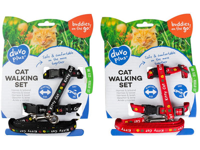 Cat Walking Set Kitty Cat (20-35cm/10mm Harness, 125cm Lead) – Mixed Colors