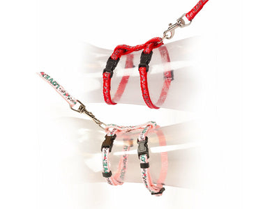 Cat Walking Set Love (20-35cm/10mm Harness, 125cm Lead)