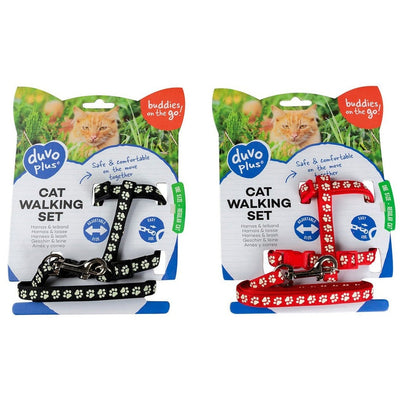 Cat Walking Set Paws (20-35cm/10mm Harness, 125cm Lead)