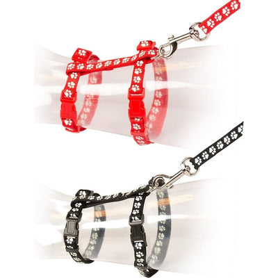 Cat Walking Set Paws (20-35cm/10mm Harness, 125cm Lead)