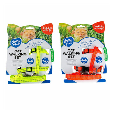 Cat Walking Set Reflective Uni (20-35cm/10mm Harness, 125cm Lead)