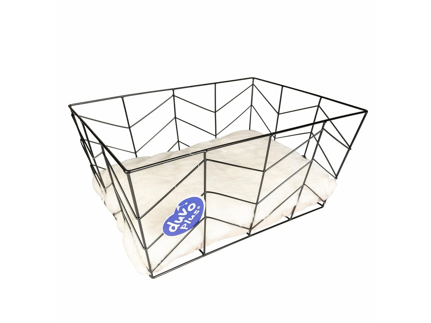 Caviar Rectangle Metal Basket Black (40x29x19cm)