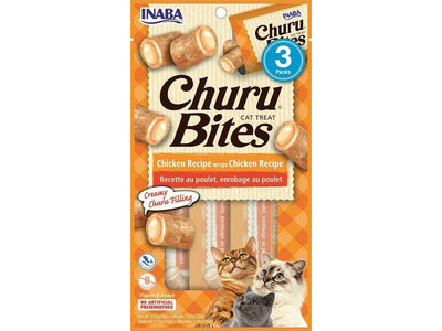 Churu Bites-Chicken 10gx3 Pouches Front