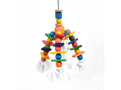 Colourful Luster with Rope and Blocks 35.5x10cm