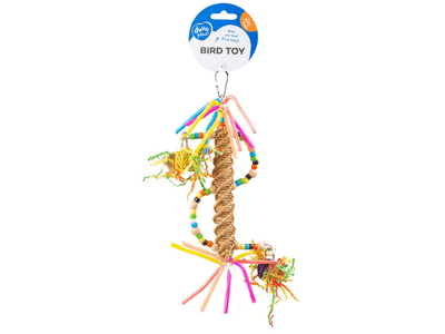 Colourful Spiral Pendant in Straw - 25.5x12.7x3.3cm Multicolour