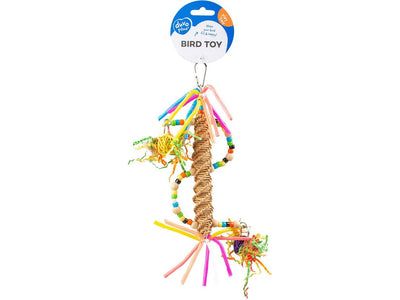 Colourful Spiral Pendant in Straw - 25.5x12.7x3.3cm Multicolour