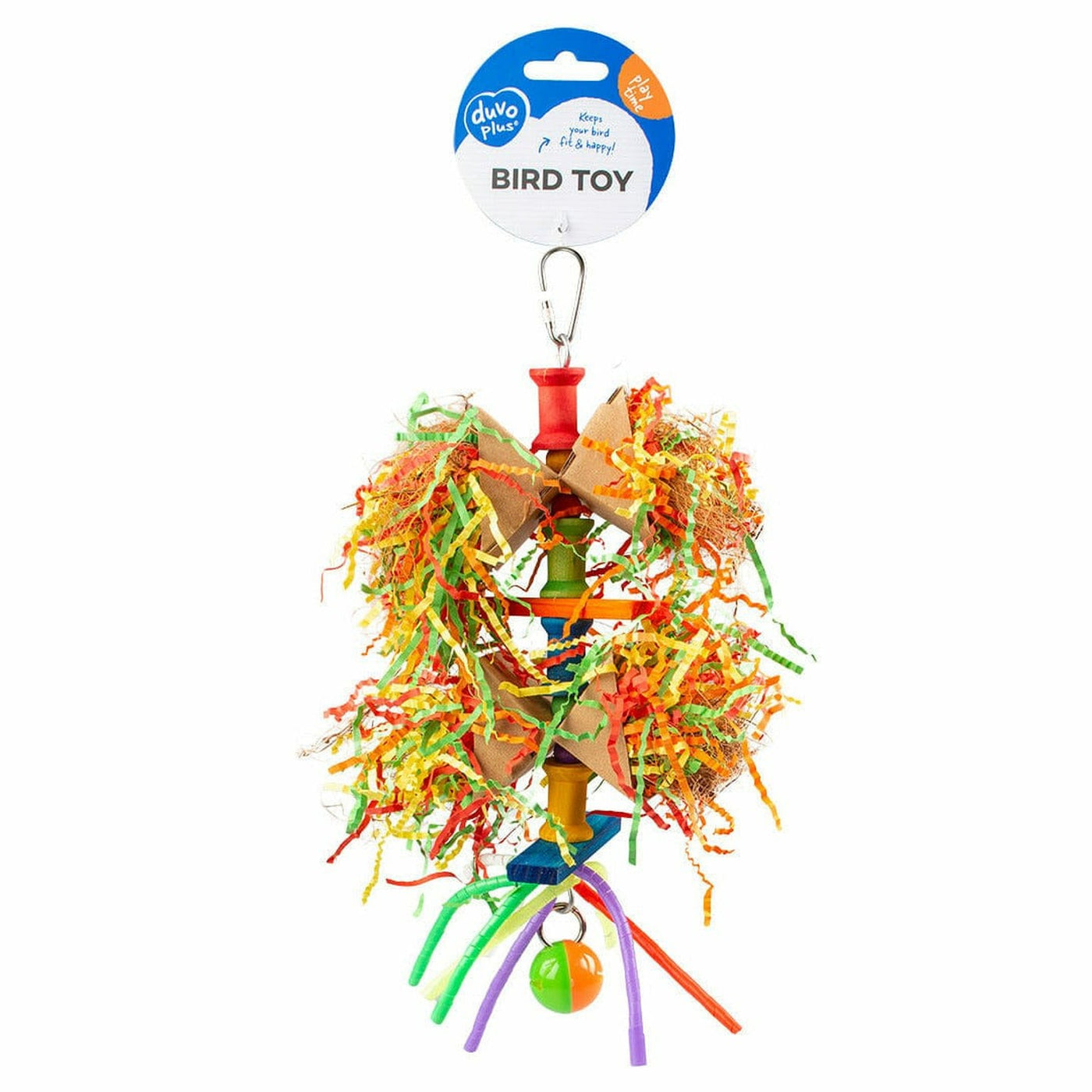 Colourful Wooden Shredder with Chips - 33x17.2x4.5CM