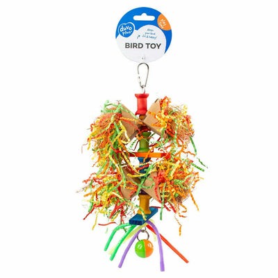 Colourful Wooden Shredder with Chips - 33x17.2x4.5CM