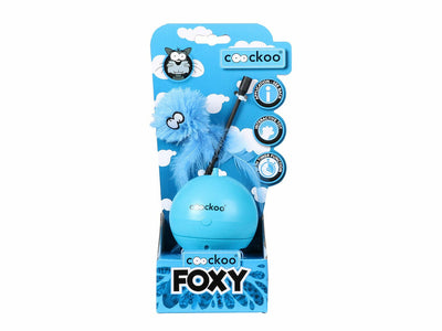 Coockoo Foxy Magic Ball - Interactive Cat Toy with Timer, Blue