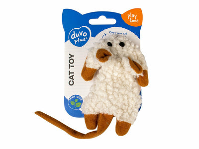 Cushy Crackle Mouse Brown/White 18x8x2cm