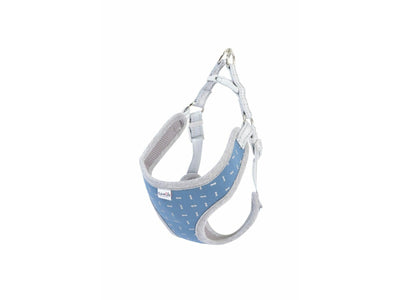 Blue harness with reflective bone-shaped trimming - Size L