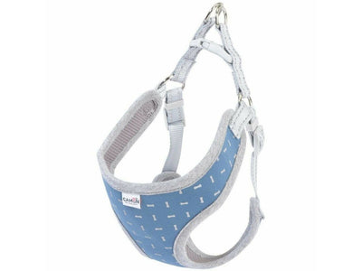 Blue harness with reflective bone-shaped trimming - Size M