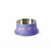 Deep steel bowl for dogs of all sizes, perfect for holding dry kibble, wet food, treats, or water