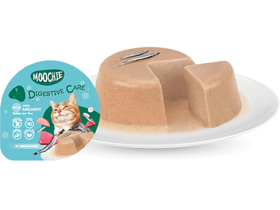 Digestive Care Pate with Anchovy: A grain-free pet food made with premium ingredients like chicken, tuna, and prebiotics, designed to support digestion and skin health for overall pet wellness