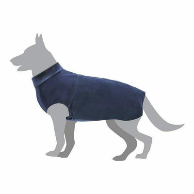 Dog Shirt "Deluxe" for Post-Operative Care - Blue-Size 40 open