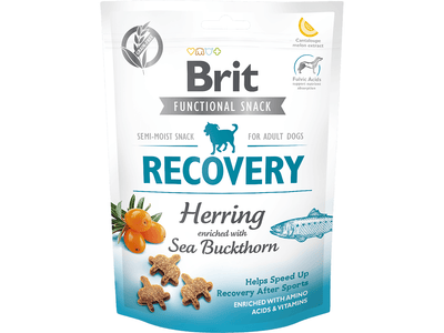 150 g of complementary dog food to aid recovery after sports. It's grain-free and potato-free, suitable for sensitive diets. Loaded with amino acids, vitamins, and antioxidants from sea buckthorn and cantaloupe, it supports joint and gut health. Great as a reward or snack, and easy to store! Remember to provide fresh water