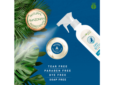 Dry Bath Shampoo - Tear Free, Paraben Free, Dye Free