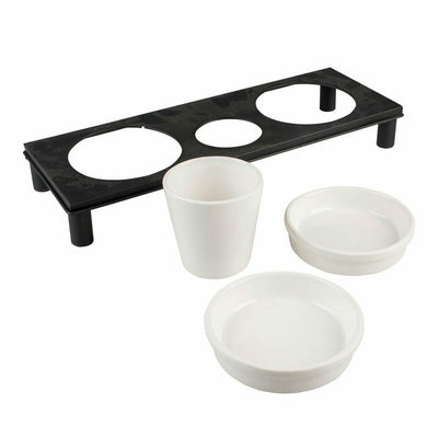 Duvo+ Dinner Set Stone Up Buffet Square (White/Black, 200ml)