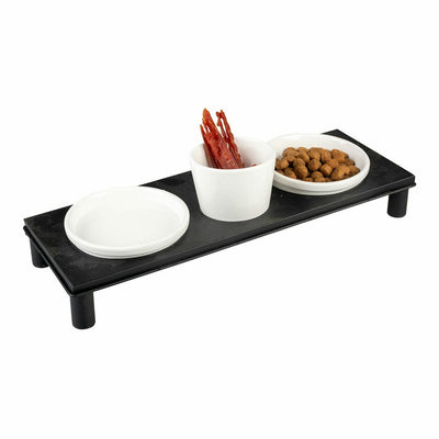 Duvo+ Dinner Set Stone Up Buffet Square (White/Black, 200ml)