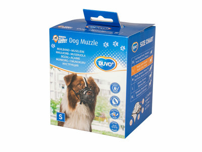 Duvo+ Dog Muzzle Rubber Black/Red