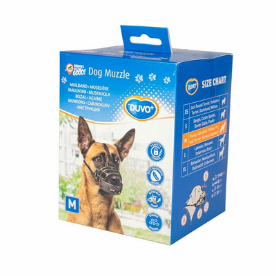 Duvo+ Dog Muzzle Rubber Black/Red