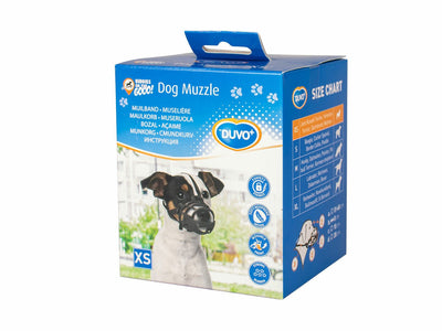 Duvo+ Dog Muzzle Rubber Black/Red