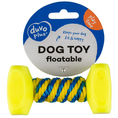 Duvo+ Dog Toy Dumbbell with Rope (14x7cm)