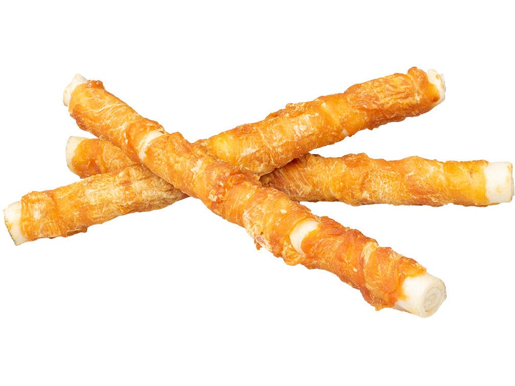 Duvoplus Meat! Twisted Beef Hide &amp; Chicken Chew Sticks Dog Treat