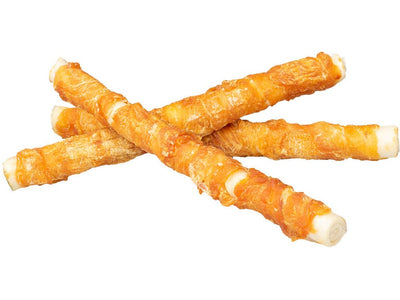 Duvoplus Meat! Twisted Beef Hide &amp; Chicken Chew Sticks Dog Treat