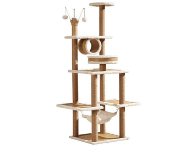 Exclusive Luxury Cat Tree - Multi-Level Cat Tower with Perch, Tunnel, Hammock, and Sisal Scratching Posts