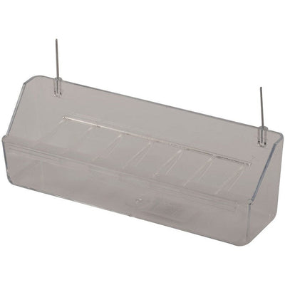 Feeder with Iron Hooks (30x5.5x4 cm, Transparent)