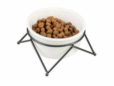 Feeding Bowl Stone Up Zigzag White/Black – 850 ml (16.3x16.3x8 cm)