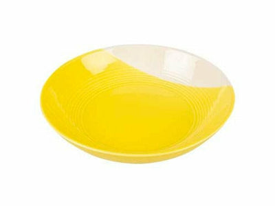 Feeding Plate Stone Grace Yellow/White – 350 ml (16x16x3.5 cm)
