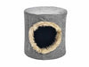 Foldable Cat House with Plush - Grey (31x31x30.5cm)