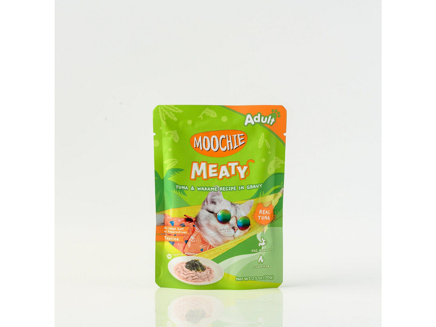 Moochie Meaty Tuna & Wakame Recipe In Gravy  70G  Pouch