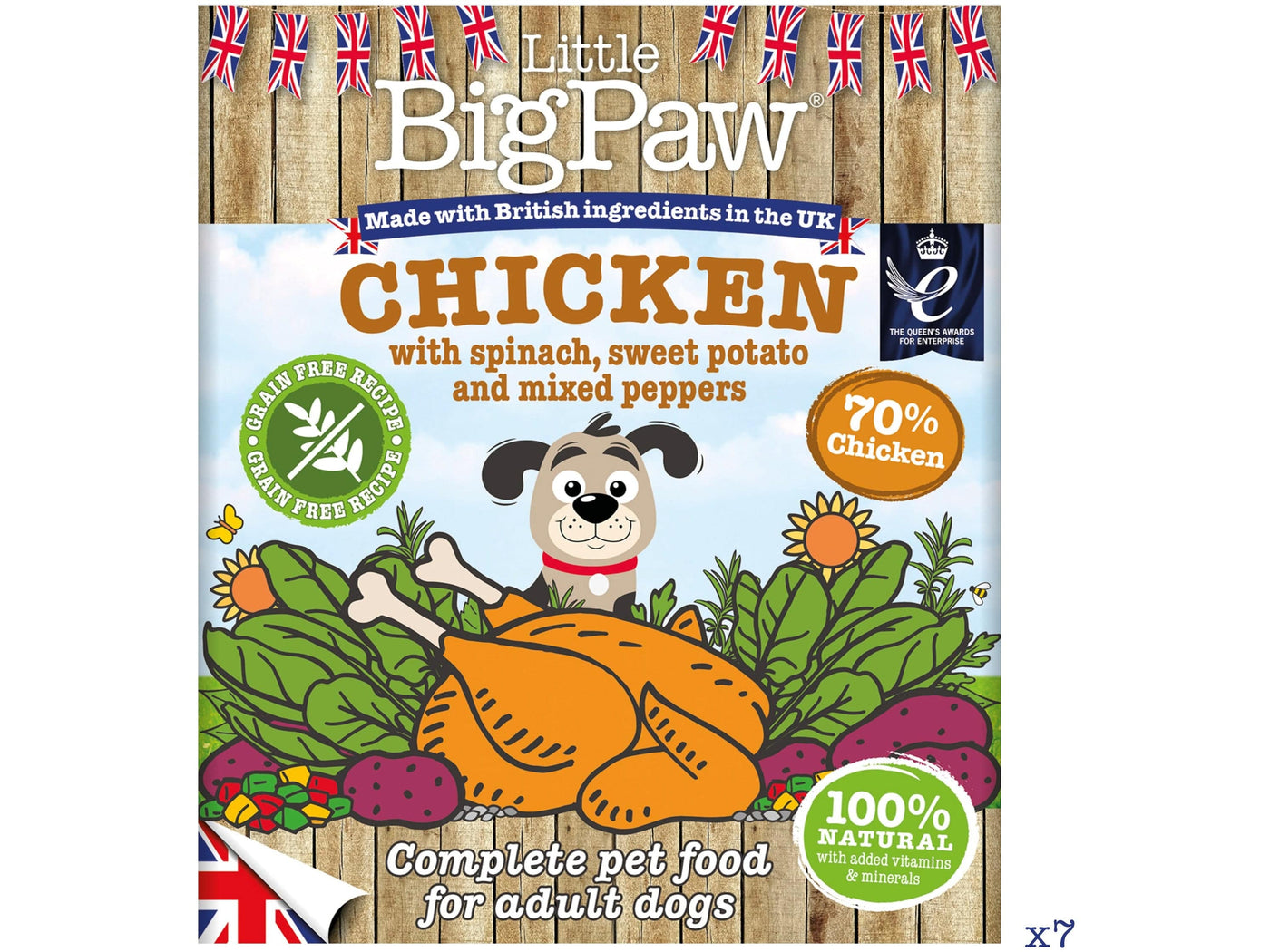 Chicken with Spinach,Sweet Potato and Peppers 390g /Little BigPaw