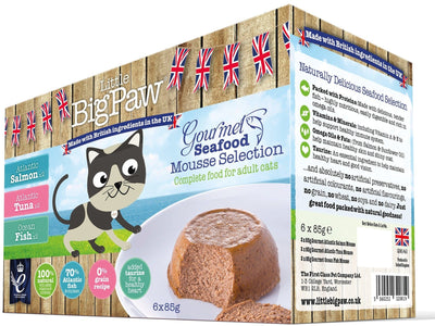 Gourmet Seafood Mousse Selection 6x85gm /Little BigPaw