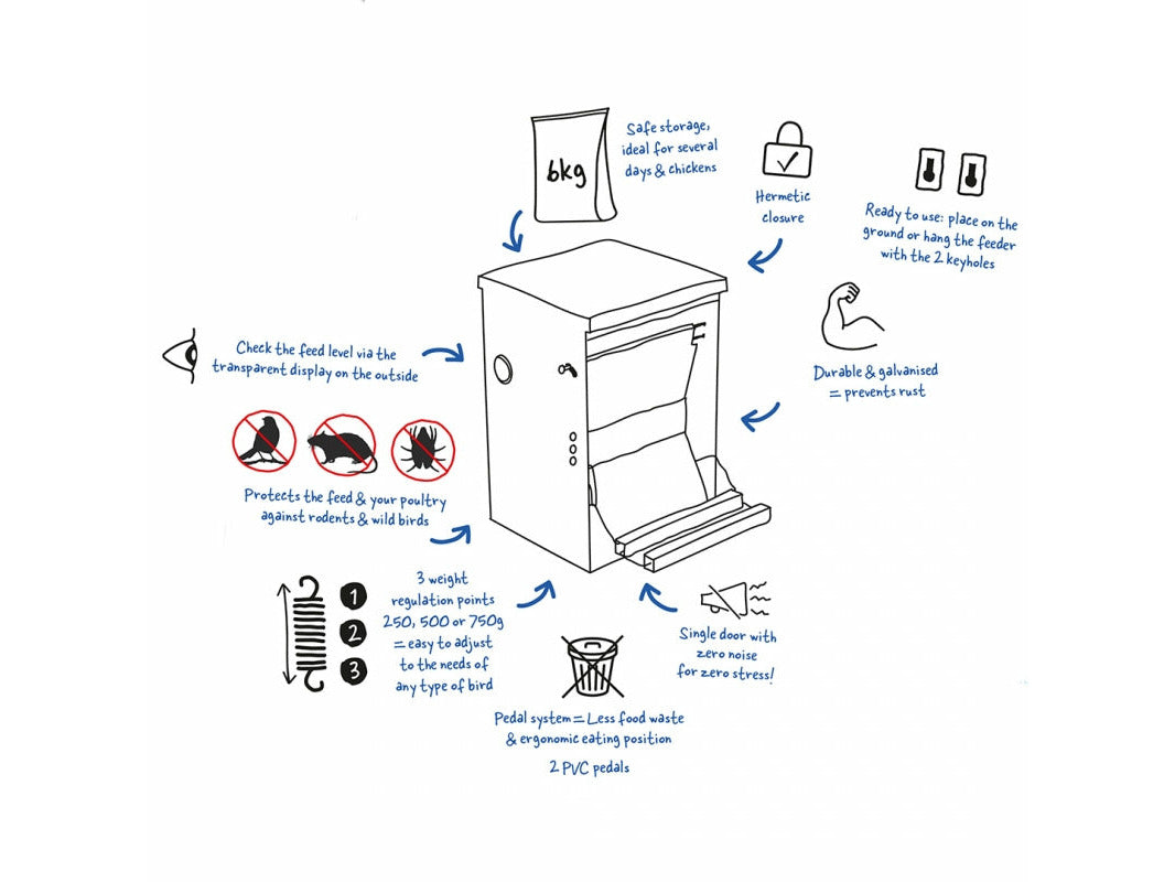 Galvanised Automatic Poultry Feeder