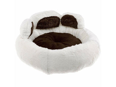 Grizzly Bear Dog Bed by Ferplast - Cozy and Stylish, White Bear Design