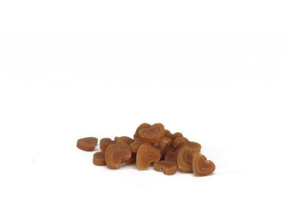 Heart Shaped Salmon Treats - 60g Jar Open