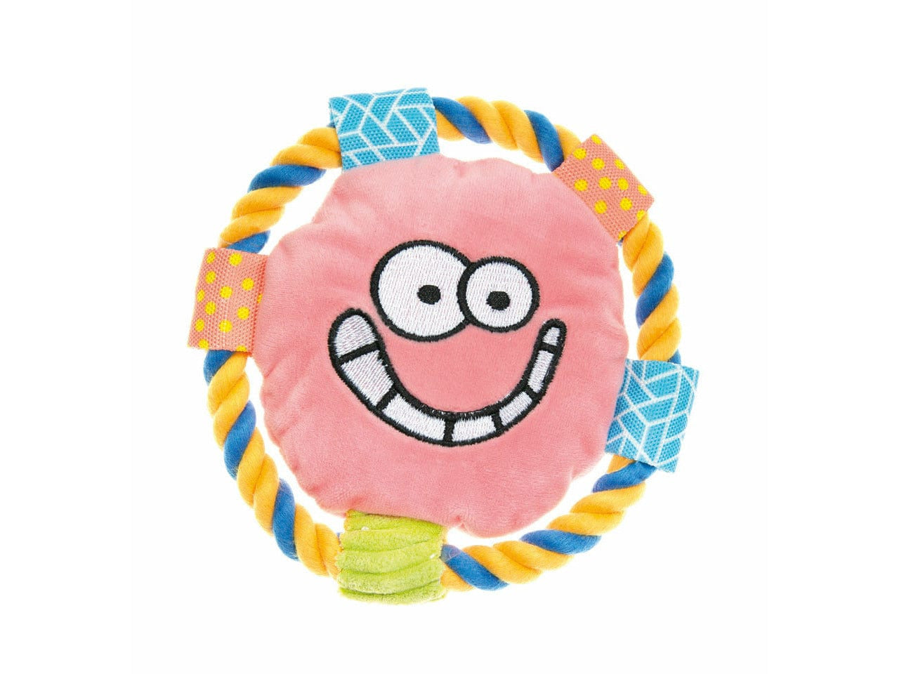 IMAC Plush Tender Frisbee Dog Toy - 14 x 14 cm