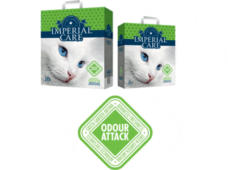 premium clumping cat litter - ultra compact granulation - with ODOUR ATTACK GREEN GARDEN AROMA 10L