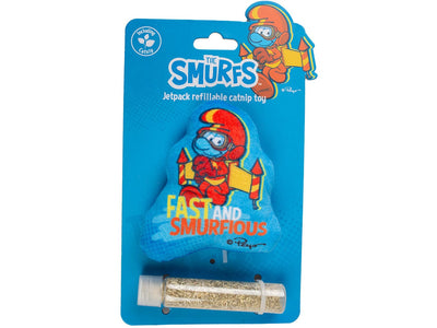 Jetpack Smurf Catnip Toy 9x2x9cm Blue